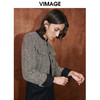 VIMAGE纬漫纪冬季新款经典撞色洋气短款大衣外套V2014611 商品缩略图2