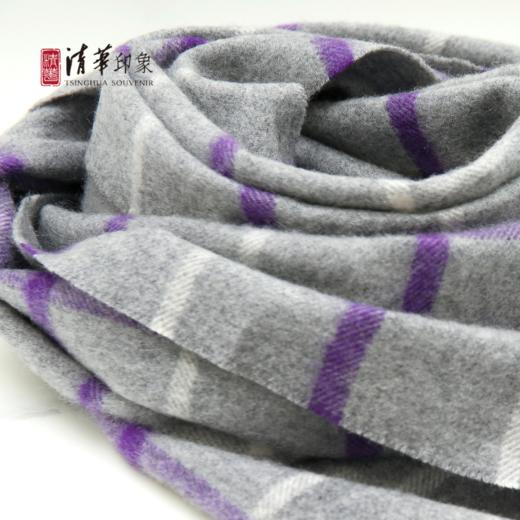 清华文创格子纹学院风围巾 商品图4