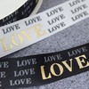 2cm宽 40码 LOVE彩带 黑色/白色 花束蛋糕盒礼品打包彩带 商品缩略图1