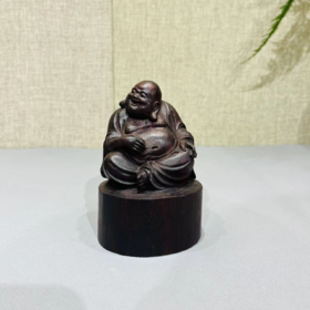 精雕弥勒佛°小叶紫檀摆件