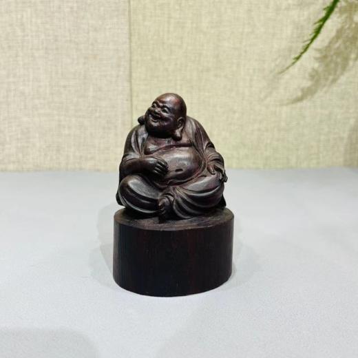 精雕弥勒佛°小叶紫檀摆件 商品图0