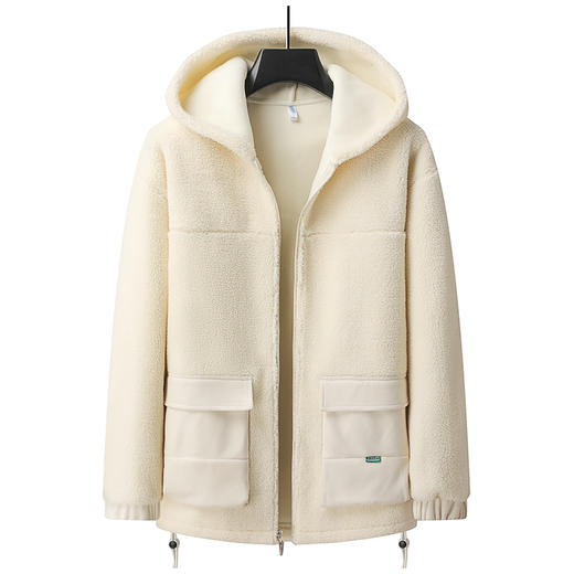 【新款DPJ】大依优型大码男装连帽羊羔绒外套棉服休闲棉衣潮款加肥加大上衣男士 商品图2