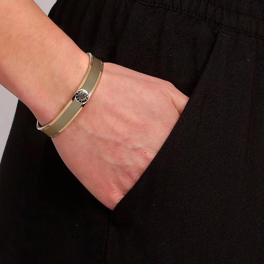 订购8周到｜Dyrberg Kern-Pennika-棕色 珐琅 椭圆型 手镯［丹麦设计师］ 商品图0