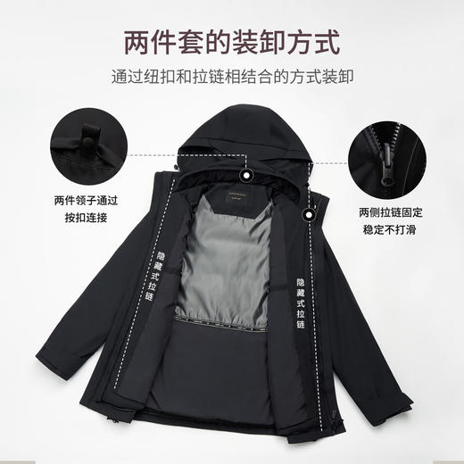 【北极系列】 三穿可拆卸连帽鹅绒服239R0D501N 商品图4