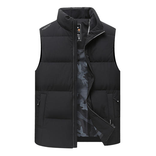 【新款DZP】大依优型大码羽绒马甲立领鸭绒坎肩外套加肥加大肥佬休闲上衣男士胖子时尚 商品图1