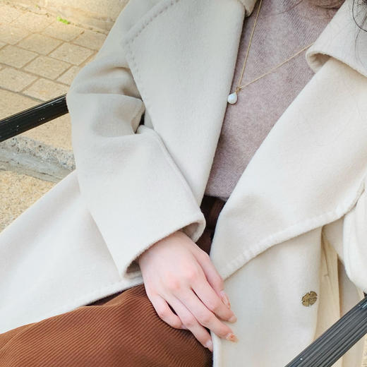 【百图lulu定制】【铂金大衣】优雅翻领 手工 100%羊毛 中长款 双面呢 商品图3