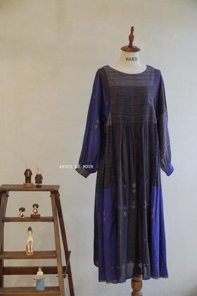 MAKU textiles｜印花蓝染连衣裙