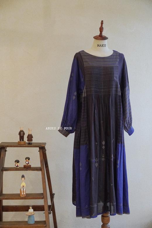 MAKU textiles｜印花蓝染连衣裙 商品图0
