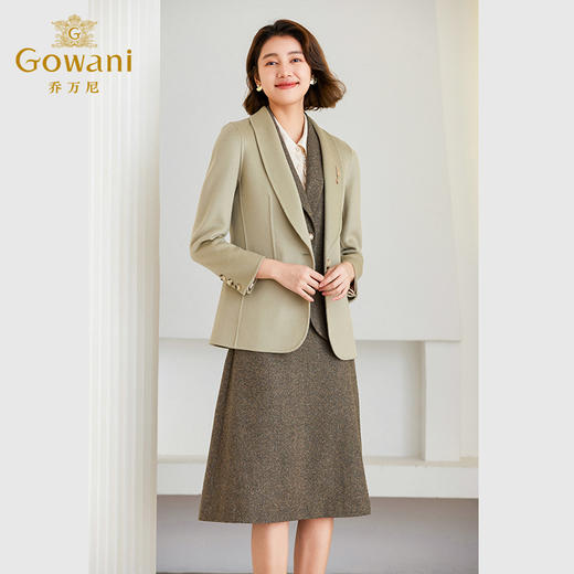 【羊绒】乔万尼秋冬新款羊毛大衣短款西装呢子高级感ET4B828 商品图2