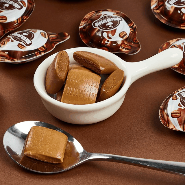 【奶香醇厚 全脂乳粉！咖啡糖奶糖】酥软可口，新品网红3D创意软糖咖啡粉袋装办公室下午茶休闲小零食