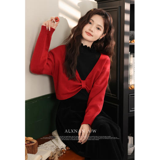 鹿向南《朗姆红酒》  酒红色毛衣LXN32660 商品图4