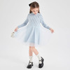 笛莎童装女童连衣裙2023冬季新款珍珠装饰拼接网纱毛织裙 商品缩略图2