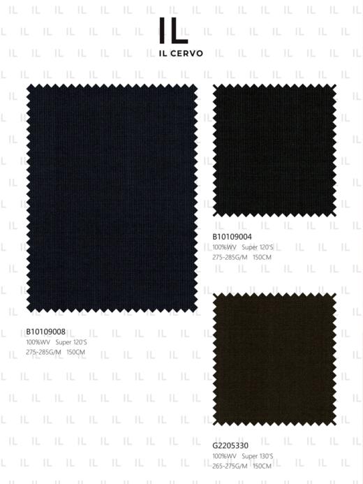 IL CERVO Super 120's 澳洲美丽诺羊毛藏蓝色全麻衬套装 商品图4