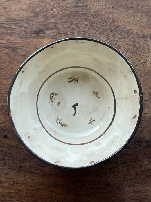 磁州窑白釉黑彩茶碗，顺丰包邮 商品图4