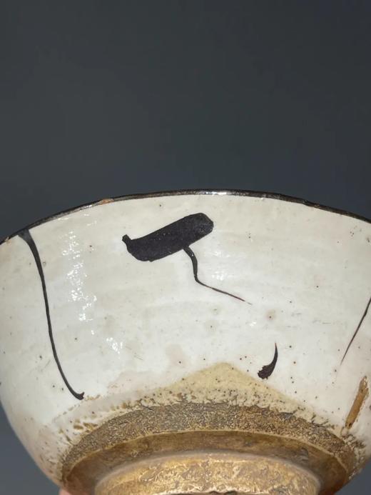 磁州窑白釉黑彩茶碗，顺丰包邮 商品图13