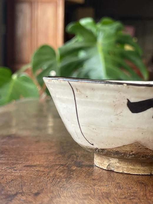 磁州窑白釉黑彩茶碗，顺丰包邮 商品图3