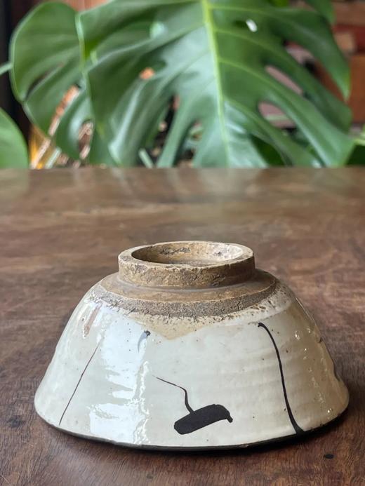 磁州窑白釉黑彩茶碗，顺丰包邮 商品图5