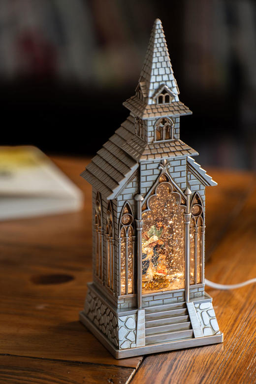 欧式圣诞节水晶房子发光工艺品摆件 商品图1