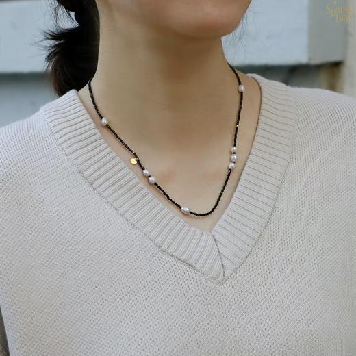 SpoiledBrat Jewelry黑尖晶珍珠项链 商品图1