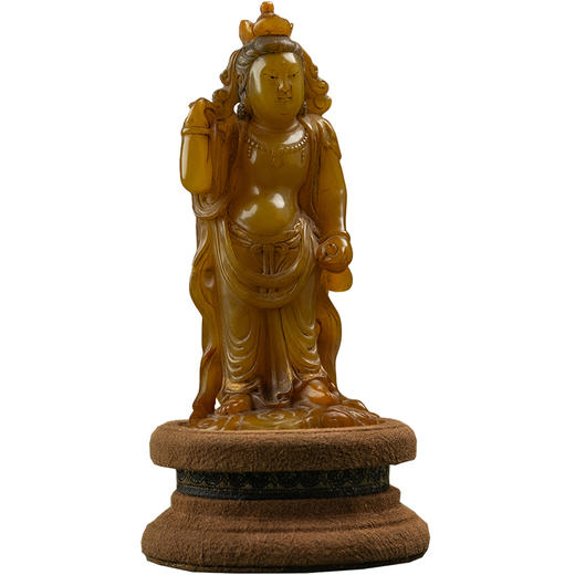 清 寿山石雕观音像 商品图5