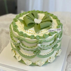 小清新复古翻糖蛋糕S172