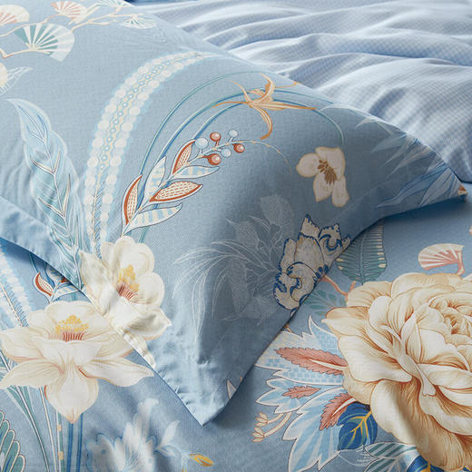 富安娜（FUANNA）纯棉印花套件床单四件套/金蕊玉露/春涧鹊语（1.5/1.8m床） 商品图2
