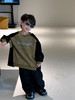 【极简主义设计！儿童时尚尽展眼前】冬季新款儿童加绒卫衣男童，美式撞色字母加厚保暖套头卫衣，舒适手感 穿脱方便 多场合穿着，温柔呵护宝贝柔嫩肌肤 商品缩略图2