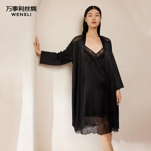 万事利“之熙”真丝睡袍套装 商品图1