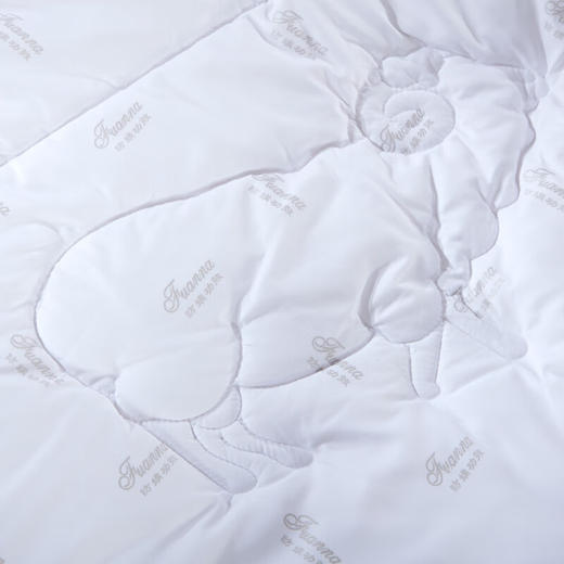 富安娜（FUANNA） 澳洲进口羊毛被磨毛防螨印花面料 全澳洲防螨羊毛被 203*229cm 商品图4