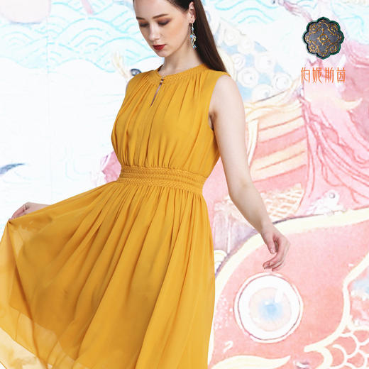 9C 十样锦色、赤金色连衣裙--秣驷芝田--《LSF》2S5943 商品图8