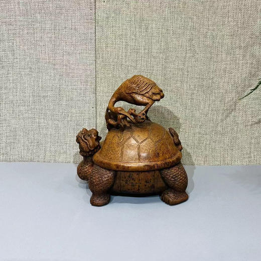 龟鹤延年（神龟）°竹雕香炉 商品图0