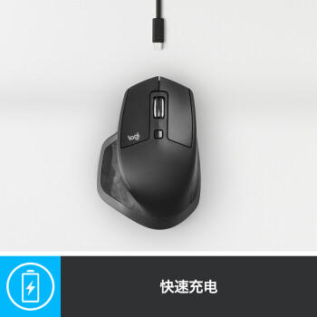 罗技（Logitech）大师系列 MX Master 2S 鼠标 无线蓝牙鼠标 办公鼠标 右手鼠标 优联 儒雅黑 带无线2.4G接收器 /电脑、办公 /外设产品 /鼠标 商品图5