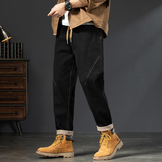 【新款DQ】大依优型大码男装牛仔裤加肥加大号肥佬宽松大号休闲潮款长裤 商品图0