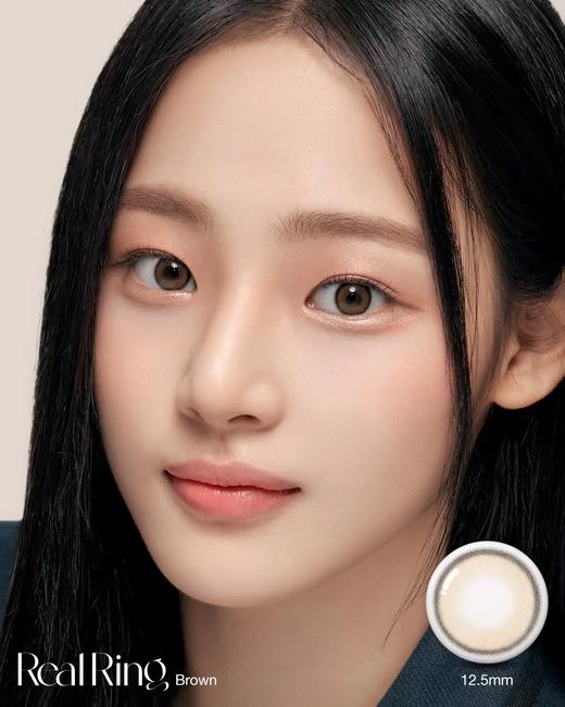 olens月抛 氧气棕/灰 realring 14.0mm 一盒2p  不同度数请拍同款2盒 商品图2