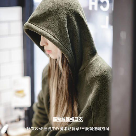 马登女装加厚摇粒绒连帽卫衣宽松设计感小众美式外套上衣女秋冬 商品图1