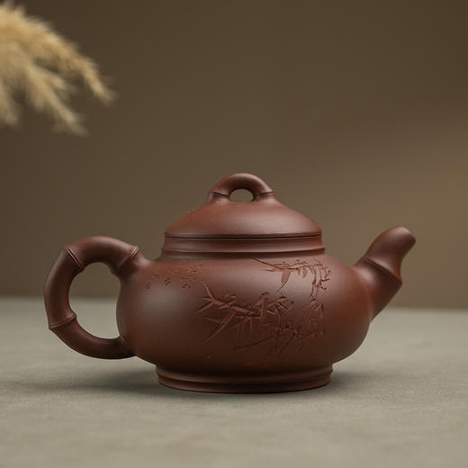 《佛肚竹壶（陶刻）》 杨志仲   高级工艺美术师、知名陶艺家、陶刻家、优秀紫砂陶刻艺术教育家 商品图1