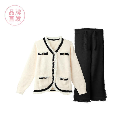 CHRISSIE MORRIS颗里 “小香风”半边绒家居服 时尚设计 锁温半边绒 可居家可外穿 商品图1