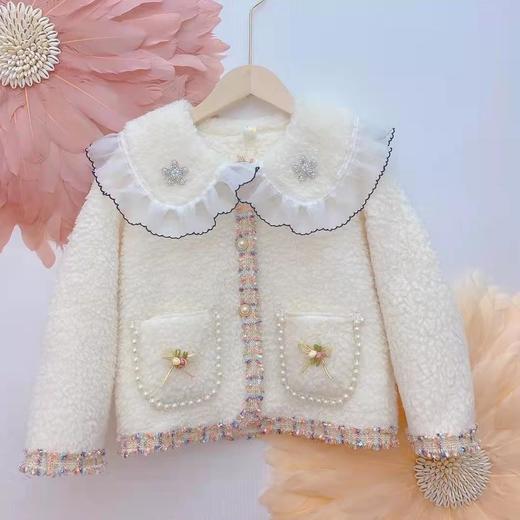 【公主般的款式！儿童小香风外套】女童新款冬季小香风毛毛外套公主宽松洋气休闲儿童，奢华毛毛外套，细腻温暖如你的心。ry 商品图0