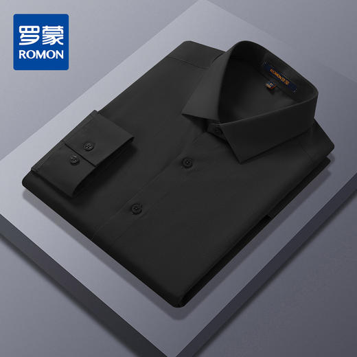 【含桑蚕丝】罗蒙多色可选挺括有型衬衫男长袖商务通勤衬衣男长袖衬衫 商品图5
