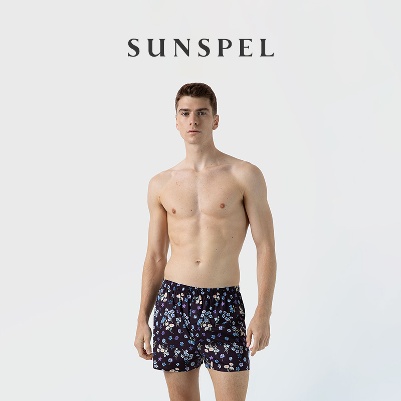 SUNSPEL男士经典款印花Boxer短裤平角内裤家居裤