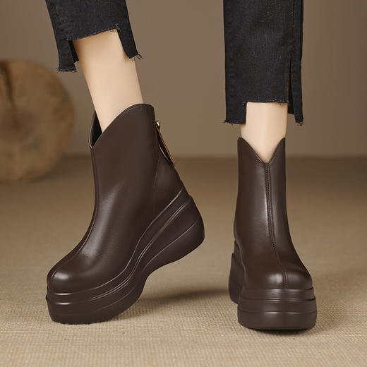 冬季新款，高跟防水台真皮靴子MQE-G82-8 商品图8