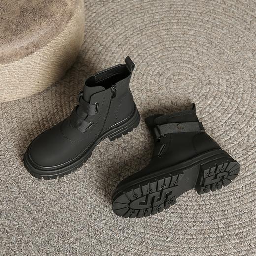 ZHR加绒马丁靴女英伦风厚底短靴女2023新款马丁靴秋冬款百搭女靴 商品图3