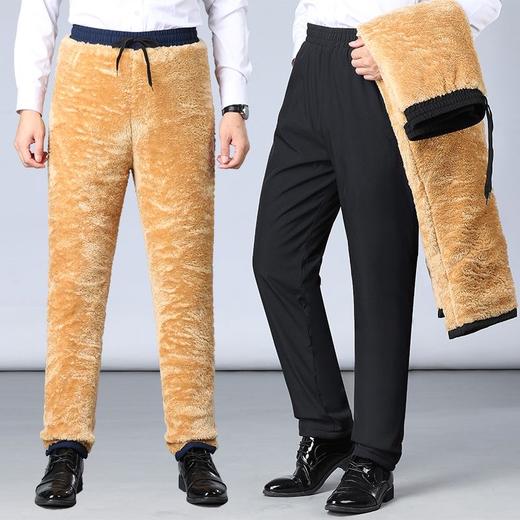 一件抵2件【中间加棉❗️里层加绒】冬季中老年棉裤，保暖不透风，舒适自在，男装外穿直筒保暖裤子中年爸爸父亲装加绒加厚休闲长裤父亲节礼物新年礼盒年货礼盒 商品图1