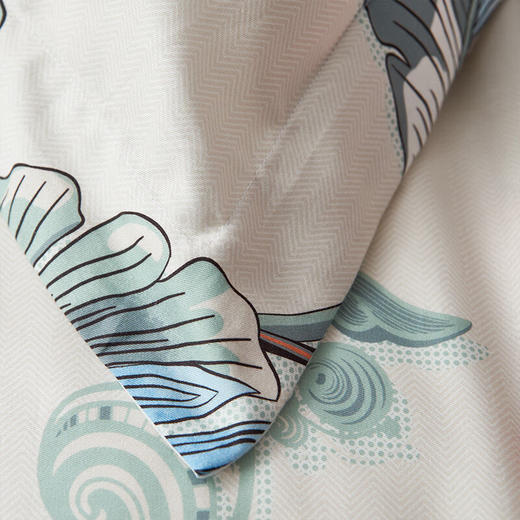 富安娜（FUANNA）纯棉印花套件床单四件套/春涧鹊语/标准（被套203*229cm） 商品图2