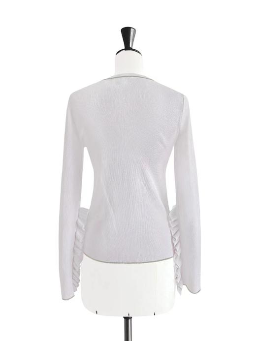 TYNVIE 荷叶边装饰袖口套头针织衫-灰色 商品图2