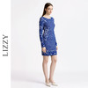 LIZZY秋季时尚印花图案圆领紧身包臀针织连衣裙打底裙5963 商品缩略图1