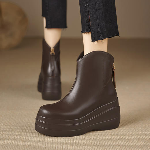 冬季新款，高跟防水台真皮靴子MQE-G82-8 商品图7