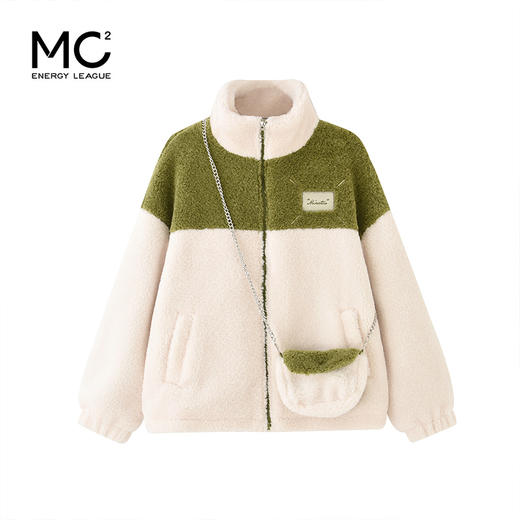 女装立领拼色配包包夹克外套-23838J3242392 商品图3