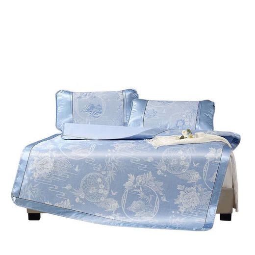 富安娜（FUANNA）冰丝提花席 忆江南 150*200cm 商品图1