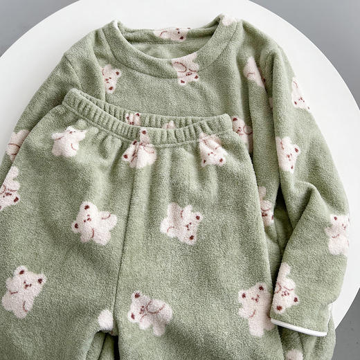 老米优品/ 云朵般软绵绵《少女感波点/卡通 绒绒家居套装》亲肤柔软，温暖舒适~~ TZ231109A 商品图5